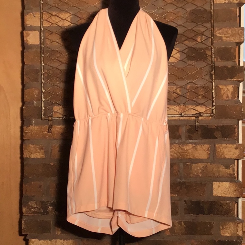 Windsor Peach Halter Jumpsuit